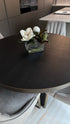 Floren Round 4-5 Seater Dining Table - Oak Black